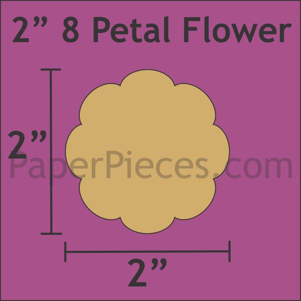 2" 8 Petal Flowers
