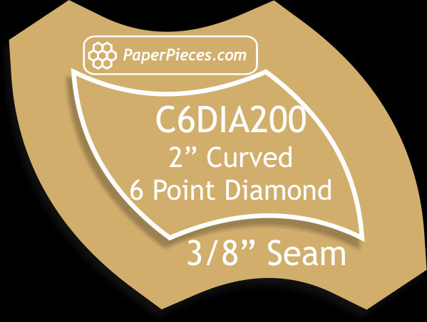 2" Curved 6 Point Diamonds