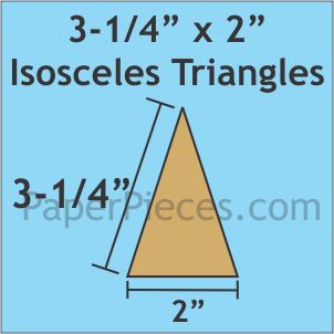3-1/4" x 2" Isosceles Triangles