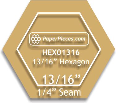 13/16" Hexagons