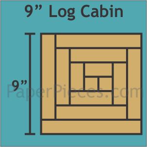 9" Log Cabins