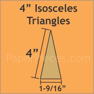 4" x 1-9/16" Isosceles Triangles