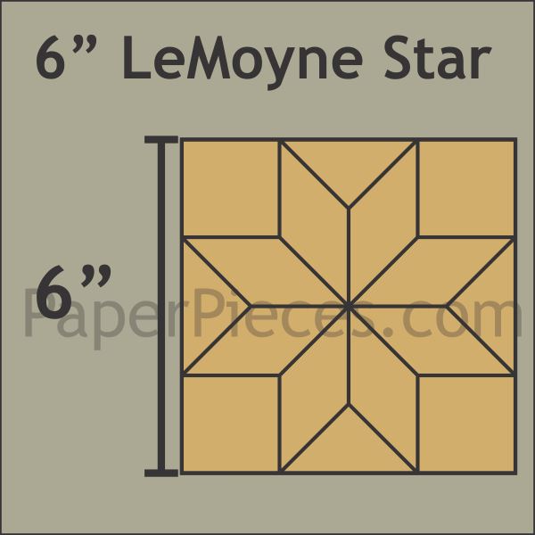 6" LeMoyne Star Block