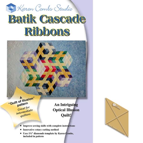 Batik Cascade Ribbons by Karen Combs with Karen Combs Small Studio Template