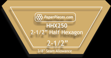 2-1/2" Half Hexagons