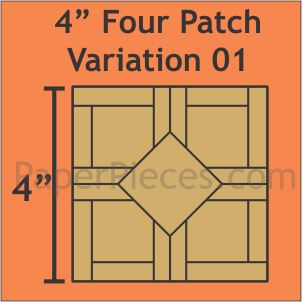 4" Four Patch Blocks Variation 01