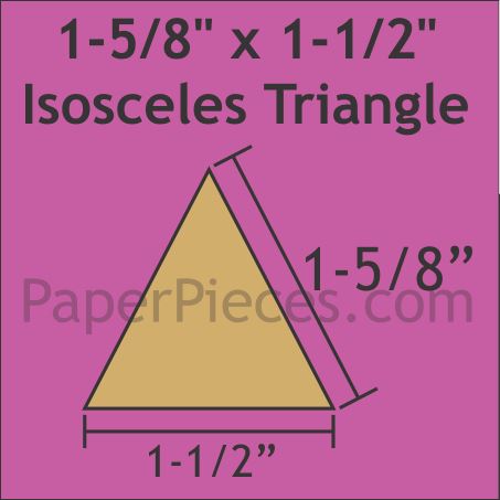 1-5/8" x 1-1/2" Isosceles Triangles