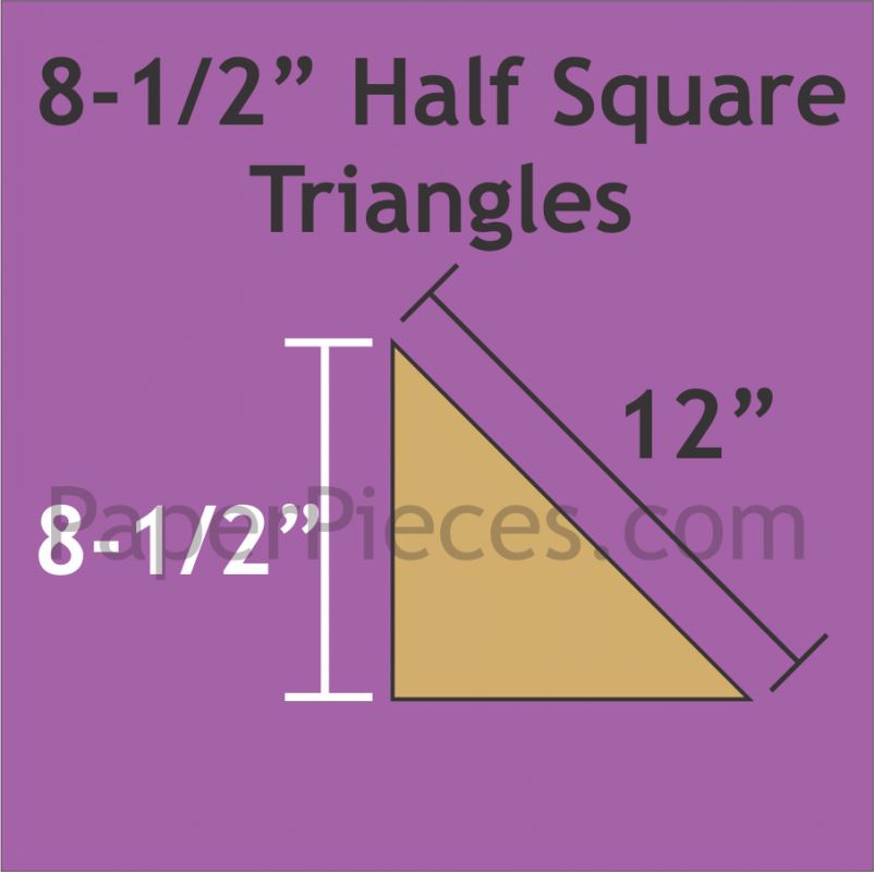 8-1/2" Half Square Triangles