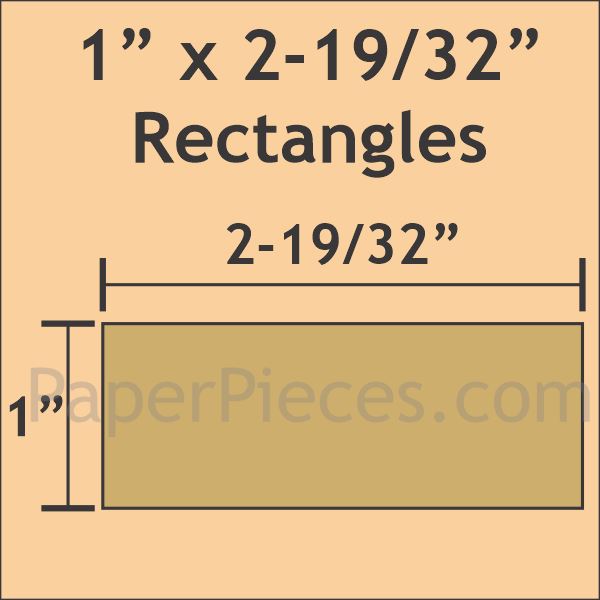 1" x 2-19/32" Rectangle
