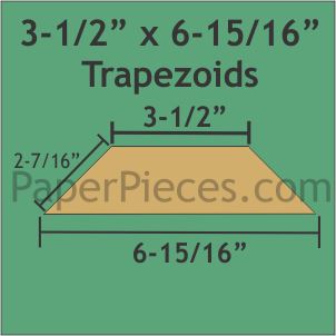 3-1/2" x 6-15/16" Trapezoids