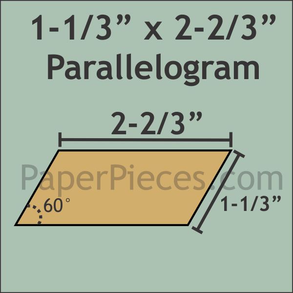 1-1/3" x 2-2/3" 60 Degree Parallelograms