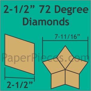 2-1/2" 72 Degree Diamonds