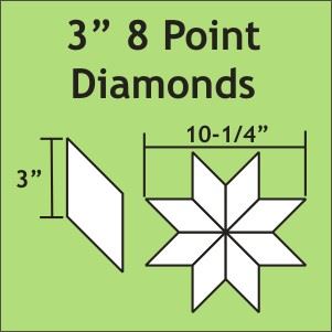 3" 8 Point Diamonds