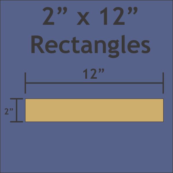 2" x 12" Rectangle