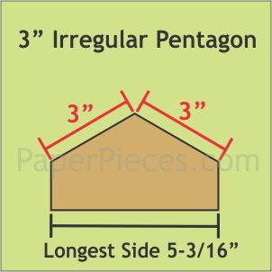 3" Irregular Pentagons