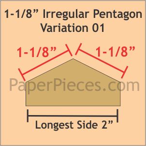 1-1/8" Irregular Pentagon Variation 01