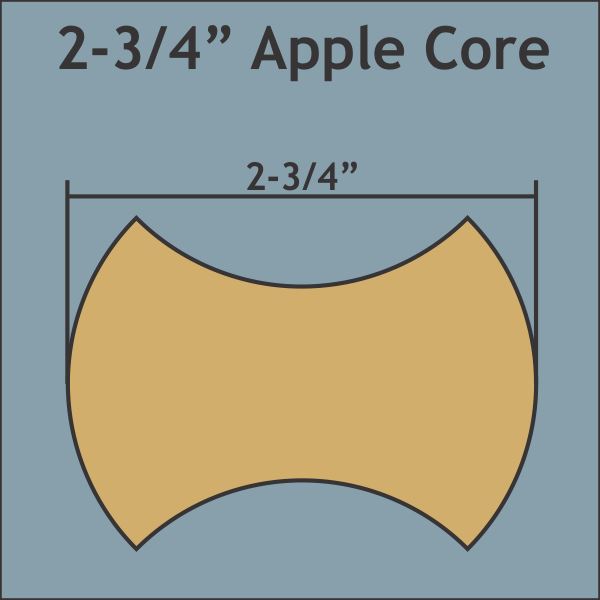 2-3/4" apple cores
