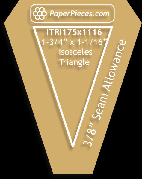 1-3/4" x 1-1/16" Isosceles Triangles