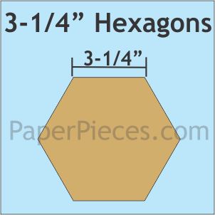 3-1/4" Hexagons