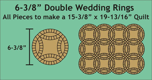 6-3/8" Double Wedding Ring Blocks