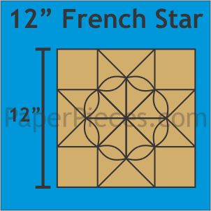 12" French Star Blocks