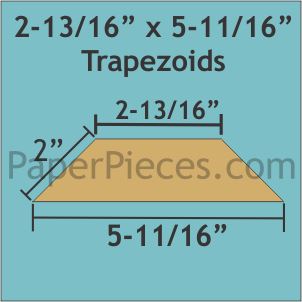 2-13/16" x 5-11/16" Trapezoids