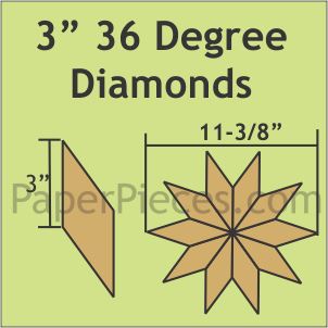 3" 36 Degree Diamonds