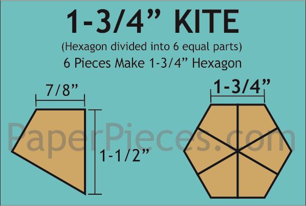 1-3/4" Hexagon Kites
