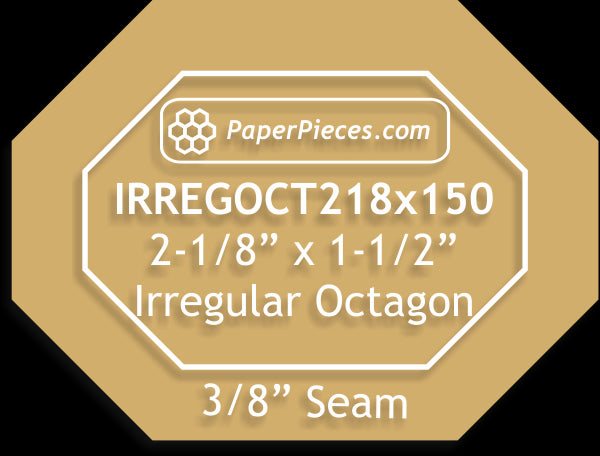 2-1/8" x 1-1/2"  Irregular Octagon