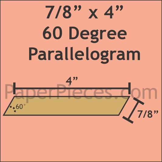7/8" x 4" 60 Degree Paralellogram
