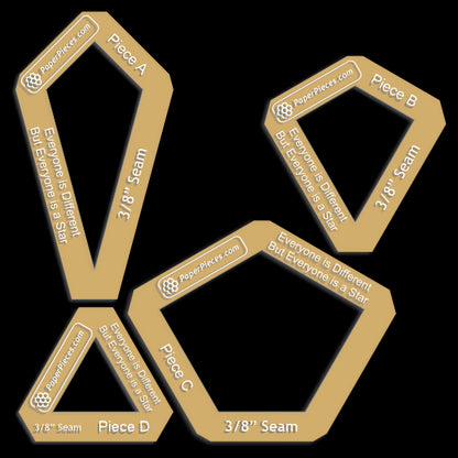 Everyone is Different but Everyone is a Star found in Millefiori Quilts 4 by Willyne Hammerstein