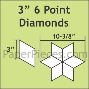 3" 6 Point Diamonds