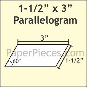 1-1/2" x 3" 60 Degree Parallelograms