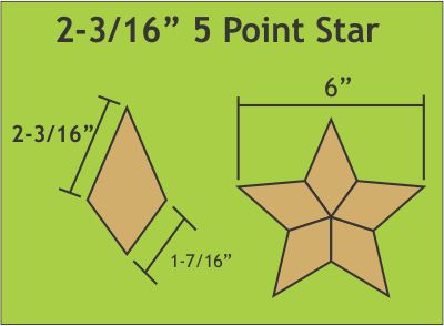 2-3/16" 5 Point Star