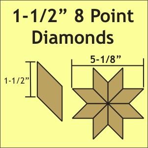 1-1/2" 8 Point Diamonds