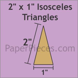 2" x 1" Isosceles Triangle