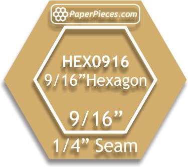 9/16" Hexagons