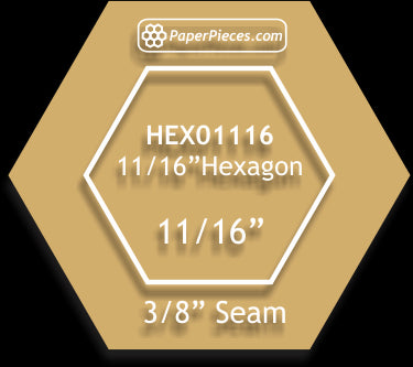 11/16" Hexagons