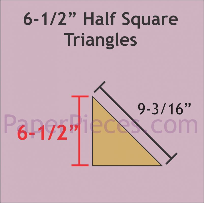 6-1/2" Half Square Triangles