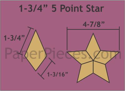 1-3/4" 5 Point Star