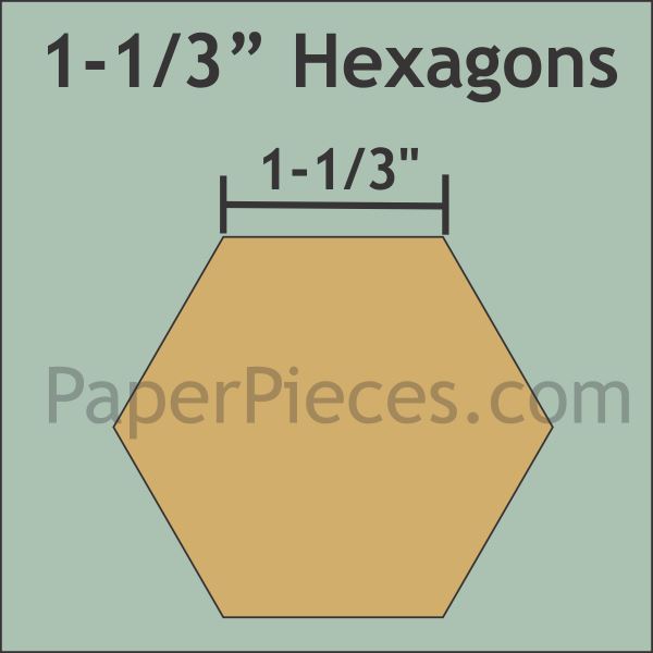1-1/3" Hexagons