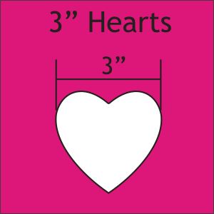 3" Hearts