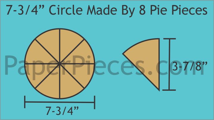7-3/4" Diameter 8 Piece Pie Circles