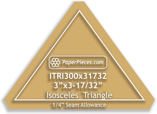 3" x 3-17/32" Isosceles Triangles