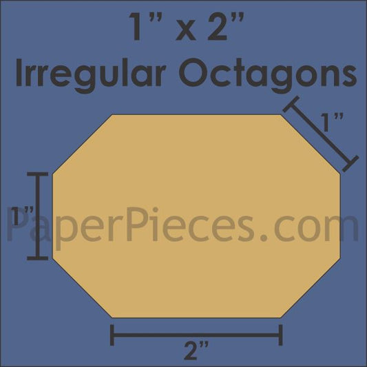 1" x 2" Irregular Octagon