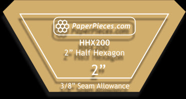 2" Half Hexagons