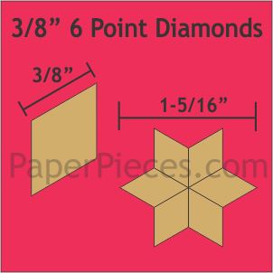 3/8" 6 Point Diamonds