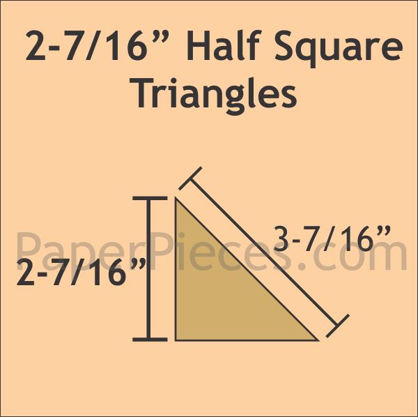 2-7/16" Half Square Triangle
