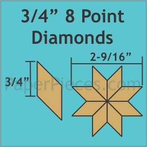 3/4" 8 Point Diamonds