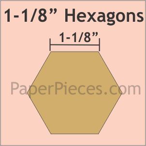 1-1/8" Hexagons